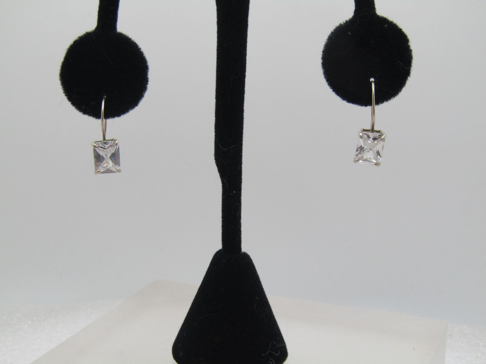 Vintage Sterling Silpada CZ Drop Earrings, 1990's, Pierced (1 of 5)