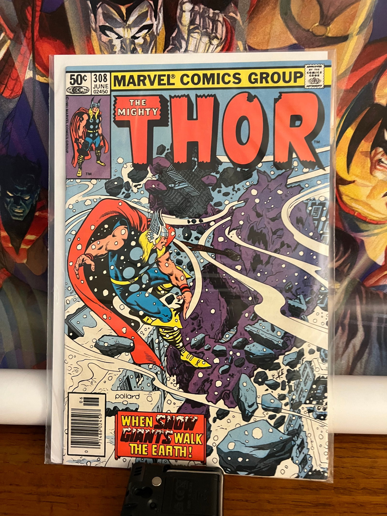 Thor#308: Title: Thor#308Description: when snow giants walk the EARTHDate: 1981Additional Information: Marvel Comics Reserve: $6.00 Shipping:Domestic: Shipping rates are determined by