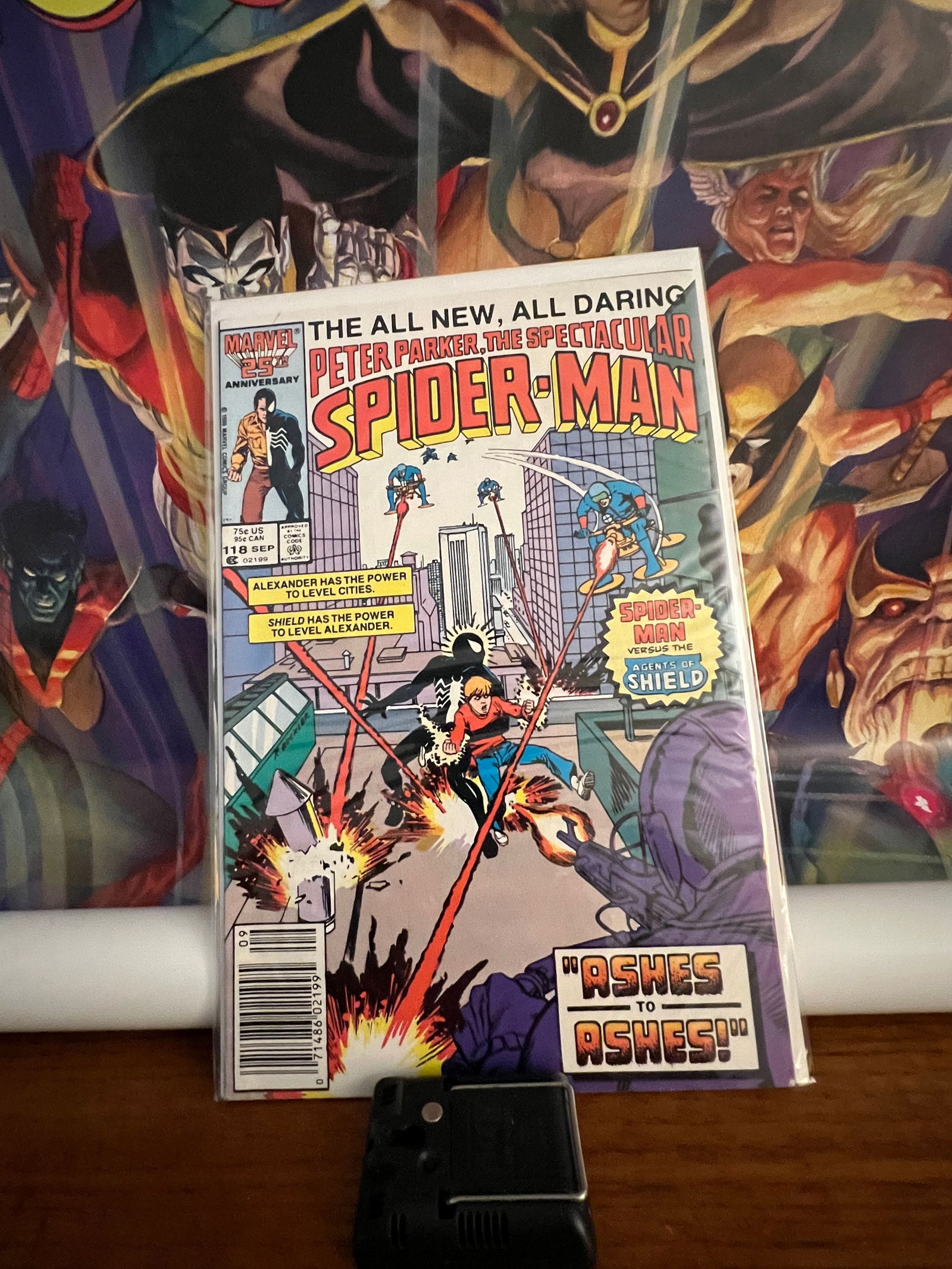 Spectacular Spiderman118: Title: Spectacular Spiderman118 Description: Ashes to Ashes Date: 1986 Additional Information: Marvel Comics Reserve: $6.00 Shipping: Domestic: Shipping rates are determined by destination Internation
