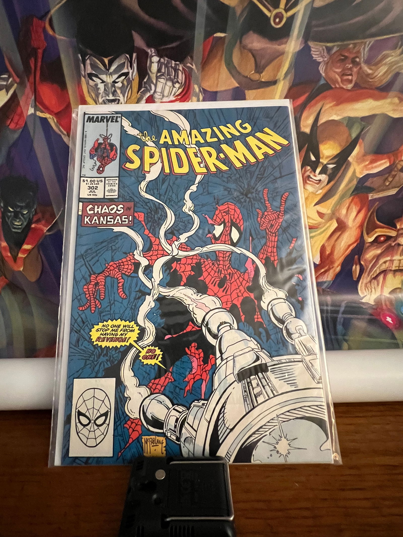 Amazing Spiderman 302: Title: Amazing Spiderman 302Description: Chaos in KansasDate: 1988Additional Information: Marvel Comics Reserve: $6.00 Shipping:Domestic: Shipping rates are determined by destinationInternational: