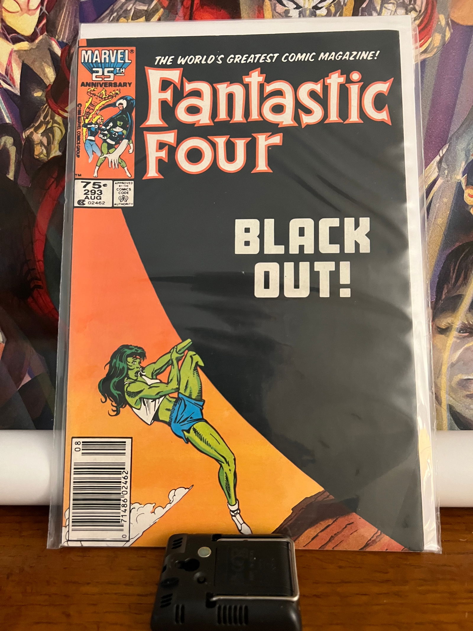 Fantastic4, 293: Title: Fantastic4, 293Description: Black Out!Date: 1986Additional Information: Marvel Comics Reserve: $6.00 Shipping:Domestic: Shipping rates are determined by destinationInternational: Foreign