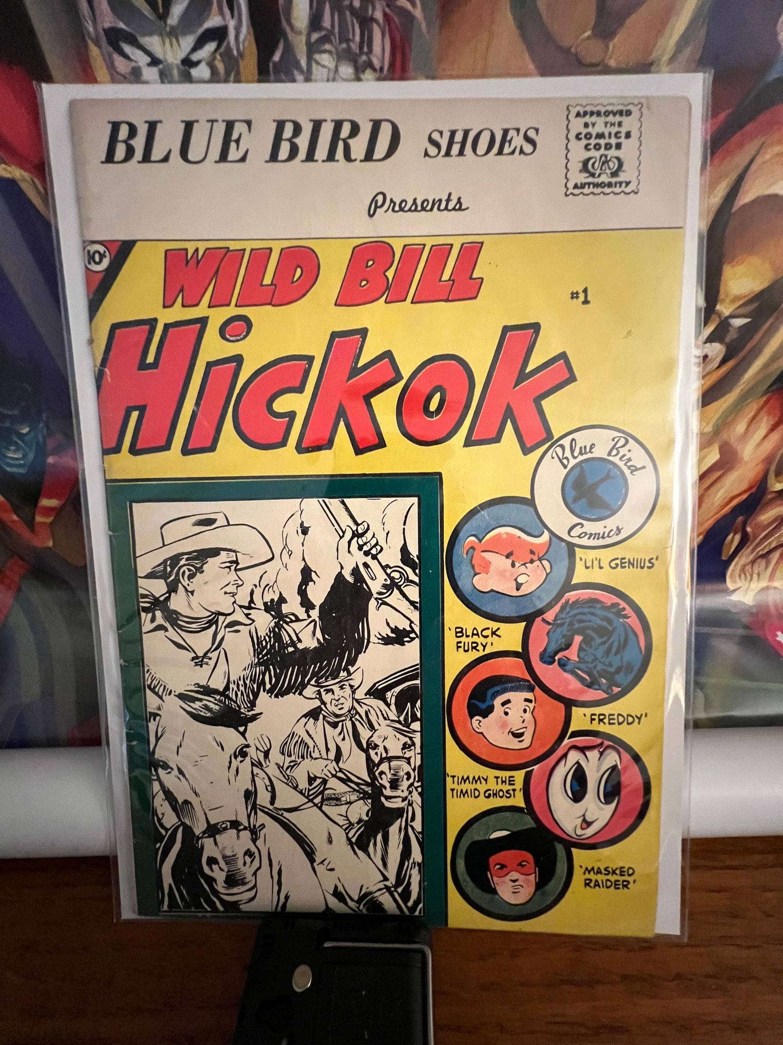 Wild Bill Hickok: Title: Wild Bill HickokDescription: #1Date: 1959Additional Information: Blue Bird Comics Reserve: $6.00 Shipping:Domestic: Shipping rates are determined by destinationInternational: Foreign