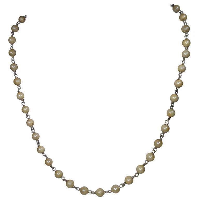 Alberto Juan Mexican Handmade Sterling Silver Natural Pearl Necklace (1 of 5)