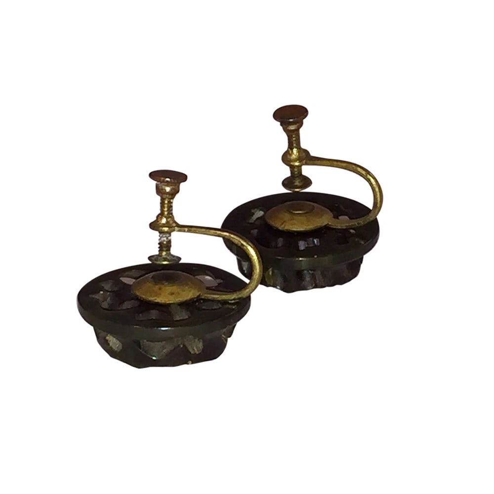 Sterling Silver Square Spike Punk Earrings - 5