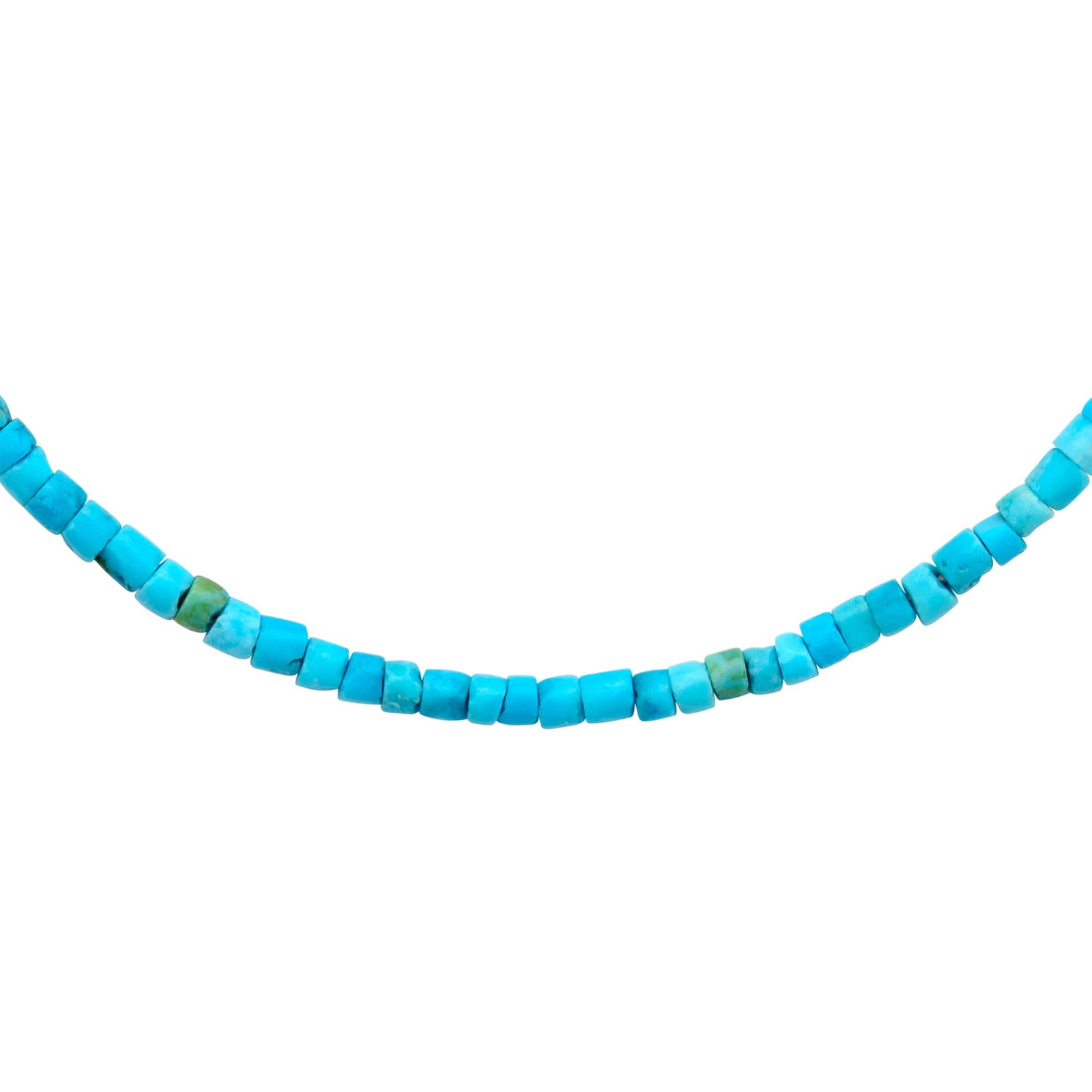 December Birthstone Turquoise Tube Bracelet 14K Gold - 4