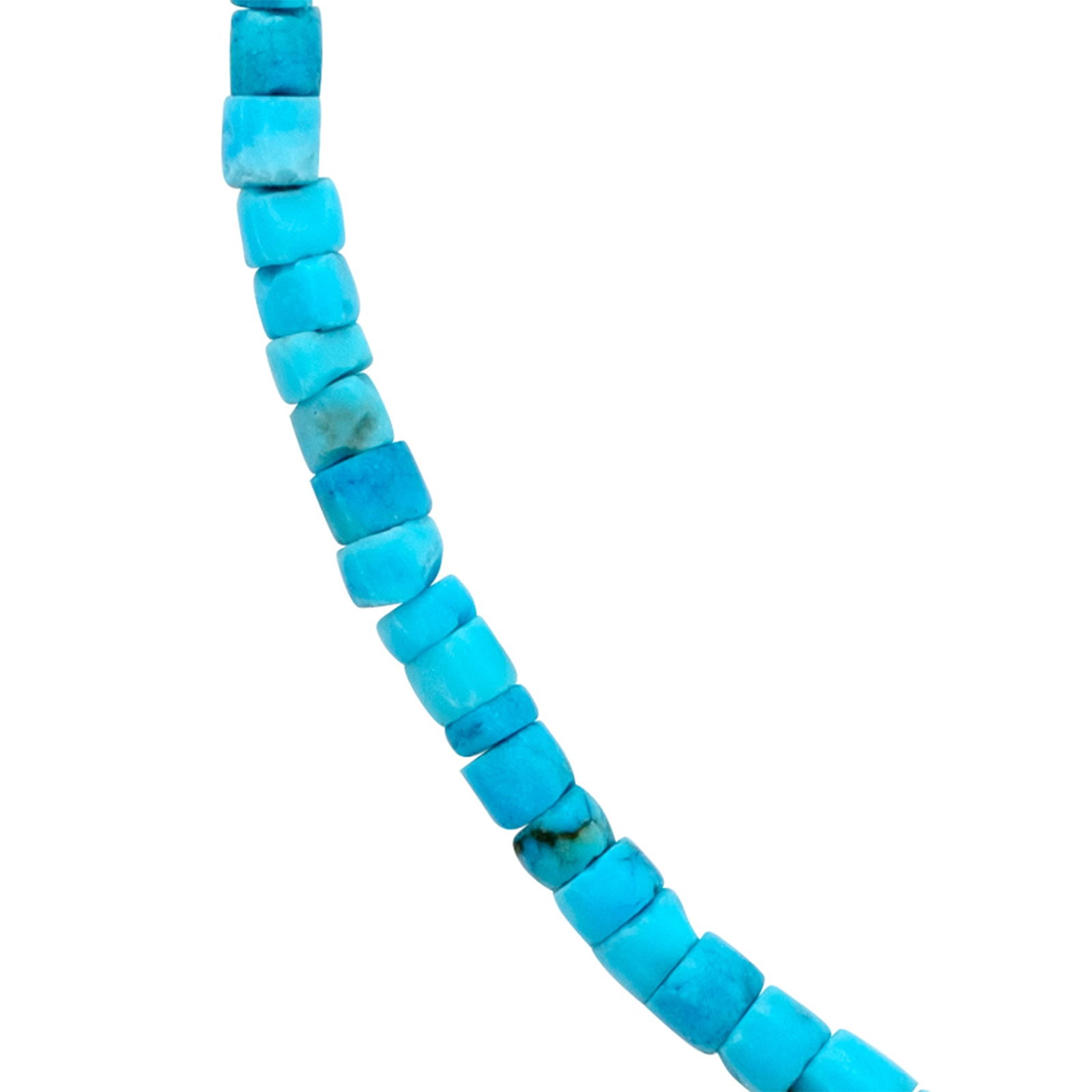 December Birthstone Turquoise Tube Bracelet 14K Gold - 7