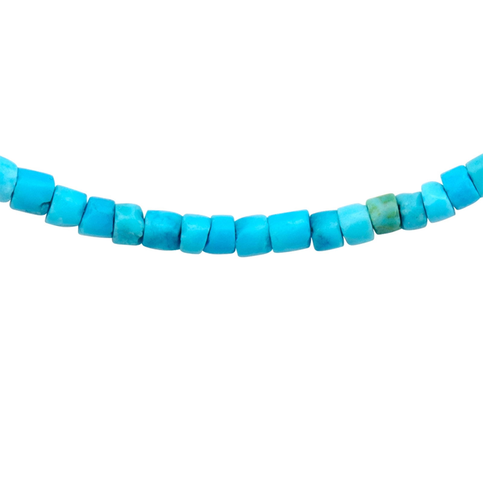 December Birthstone Turquoise Tube Bracelet 14K Gold - 8