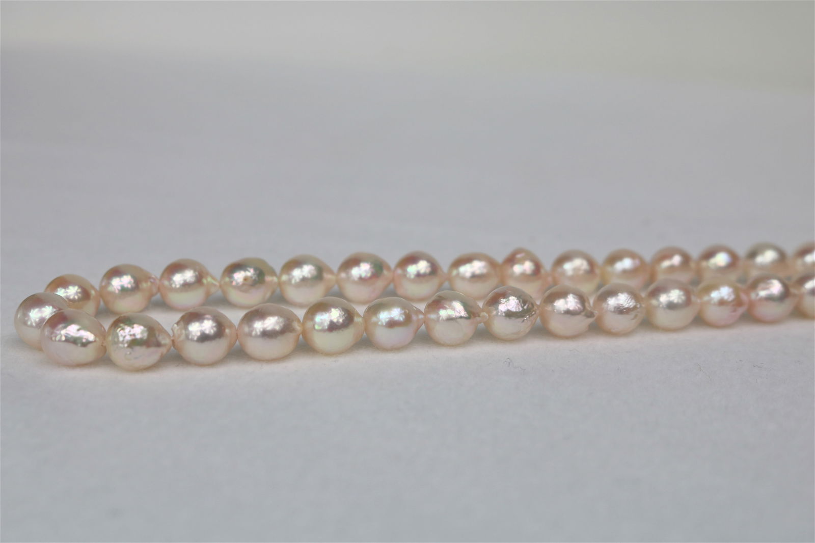 8-8.5mm Japanese Akoya Baroque Necklace with 14k Clasp - 2