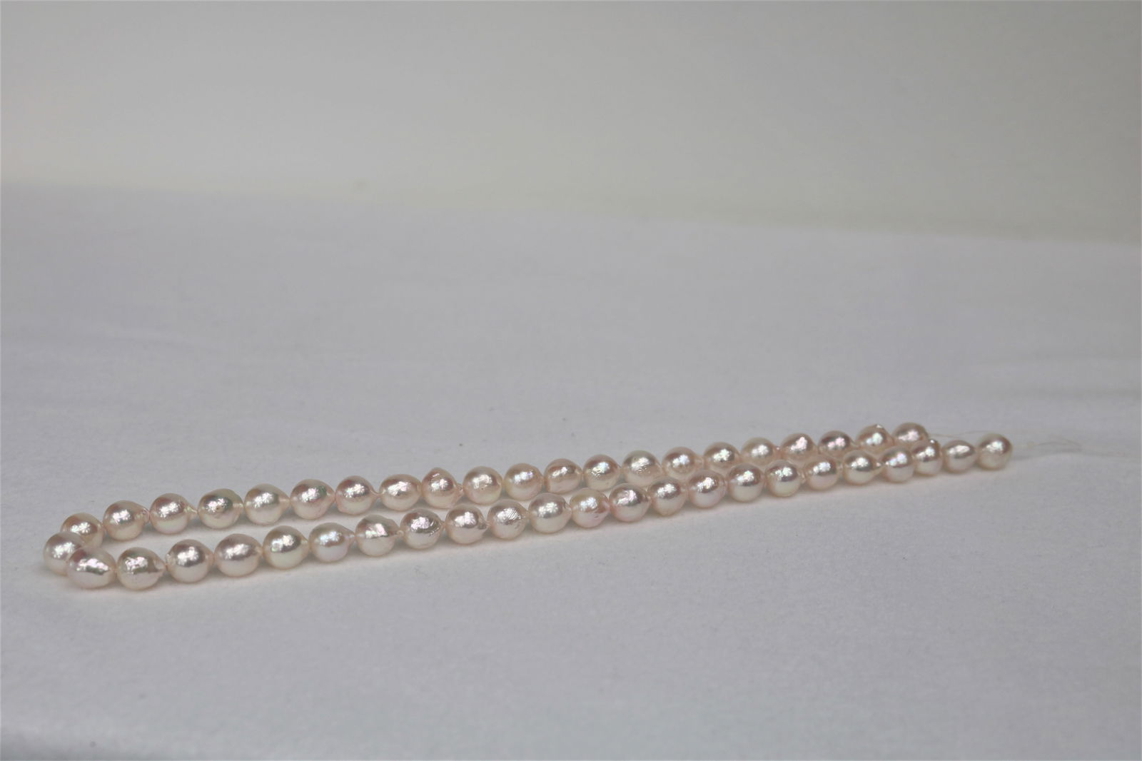 8-8.5mm Japanese Akoya Baroque Necklace with 14k Clasp - 3