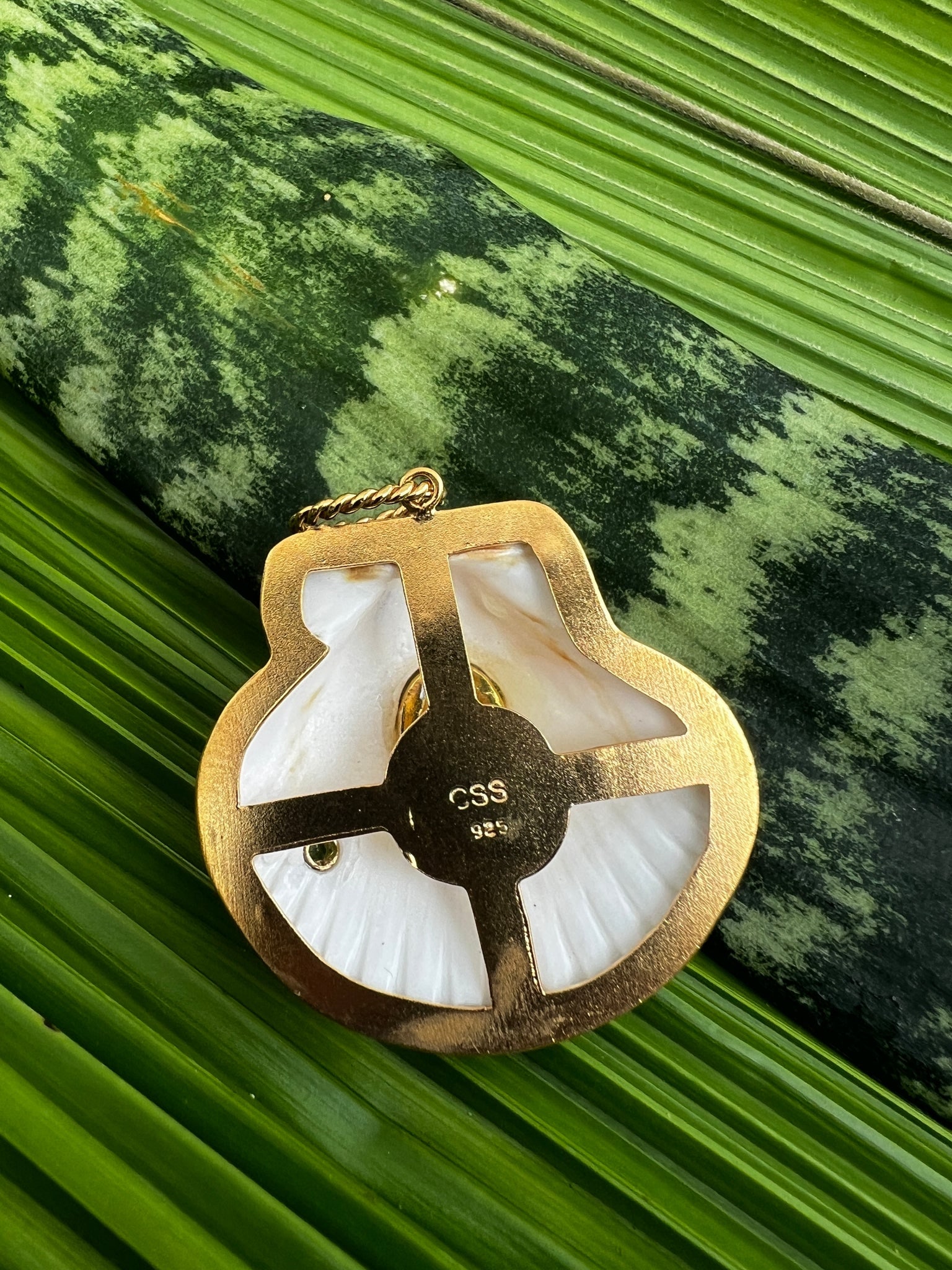 St. James Scallop Pendant with Aquamarine - 2