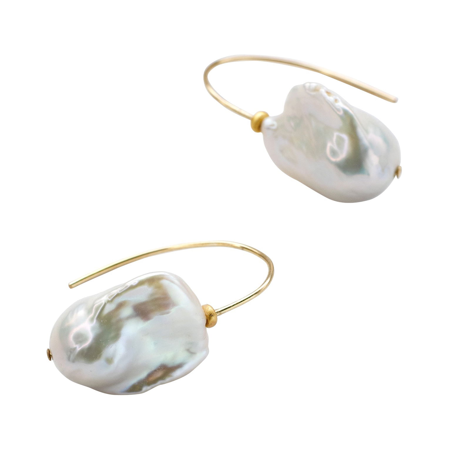 Baroque Pearl Earring 14K Gold Hooks - 7