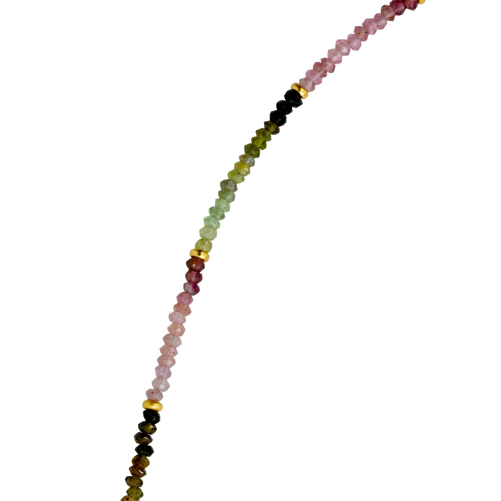 Rainbow Ombre Tourmaline 14k Gold Necklace - 3
