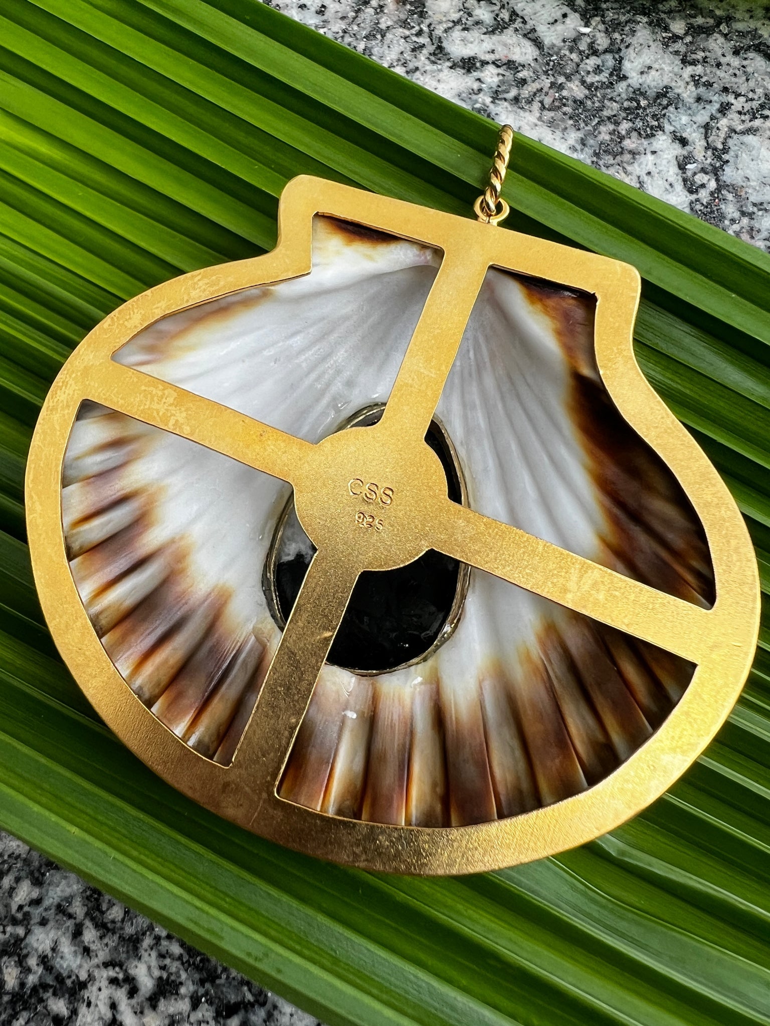 St. James Scallop Pendant set with Opal - 2