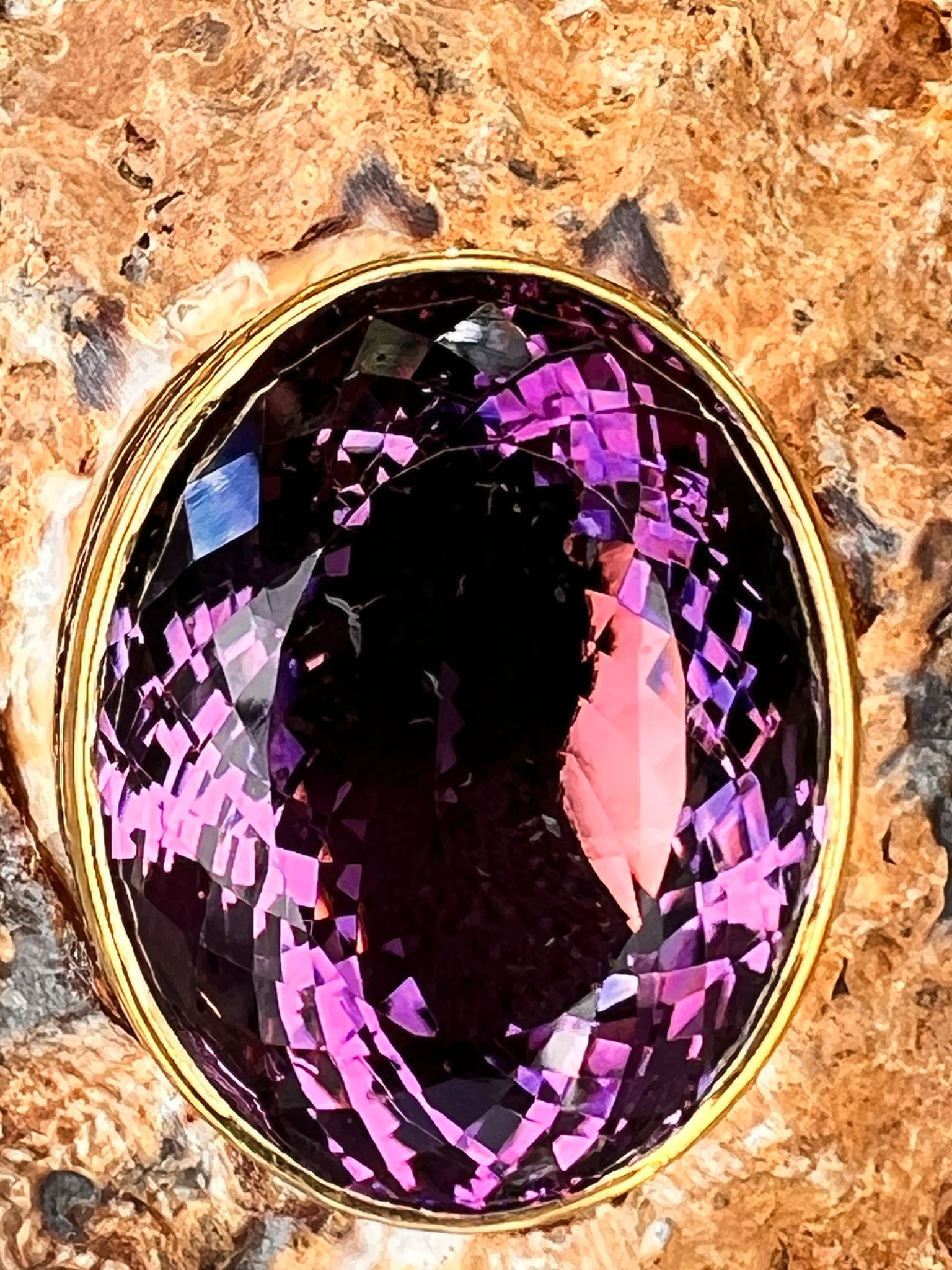 Large Limpet Brooch with deep Purple Amethyst - 3