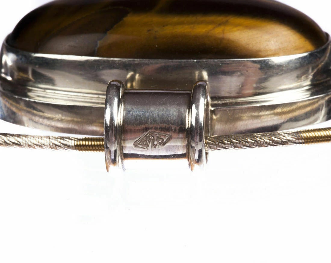 Alberto Juan Mexican Handmade Sterling Silver Mabe Pearl and Red Garnet Necklace - 5