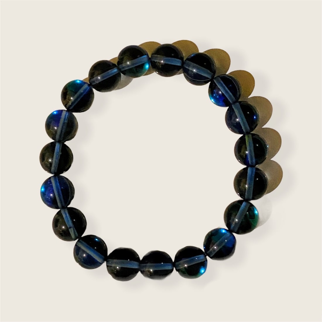 Aqua Teal Iridescent Holographic Glass Bracelet (1 of 4)