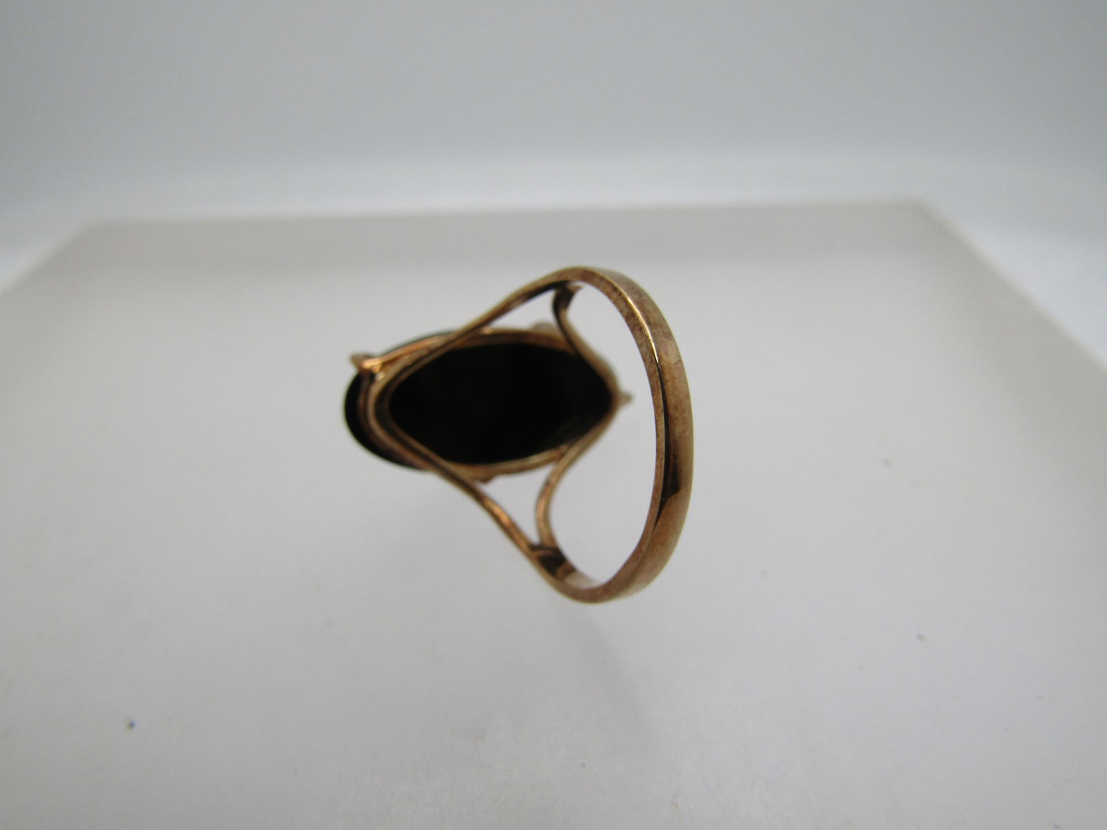 Vintage 10kt Onyx & Diamond Ring, Sz. 6.5, 1960's-1970's, Signed PSCo - 4