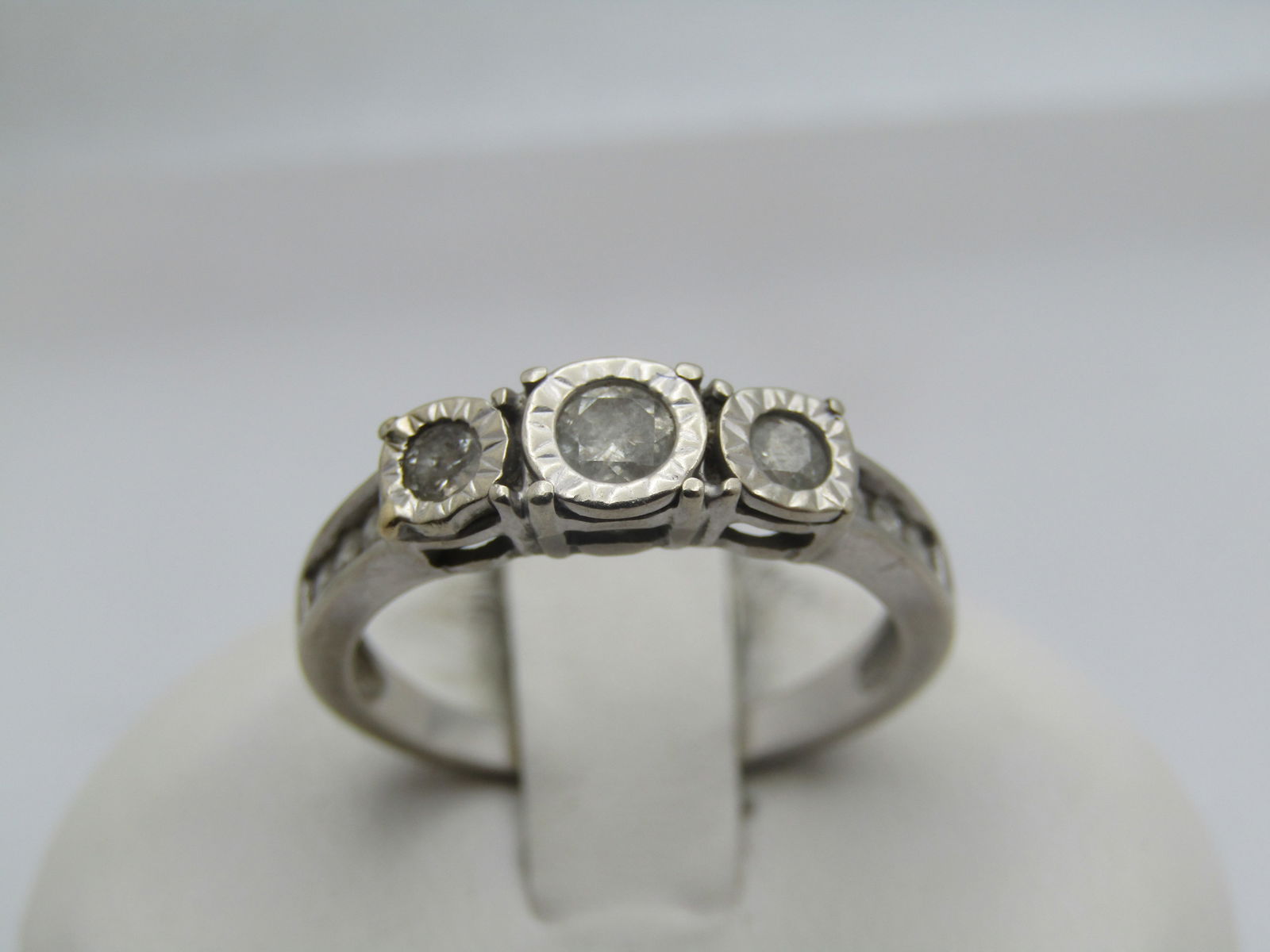 Vintage 10kt Diamond Ring, Engagement or Band, Sz. 6.5, Signed Key (1 of 7)
