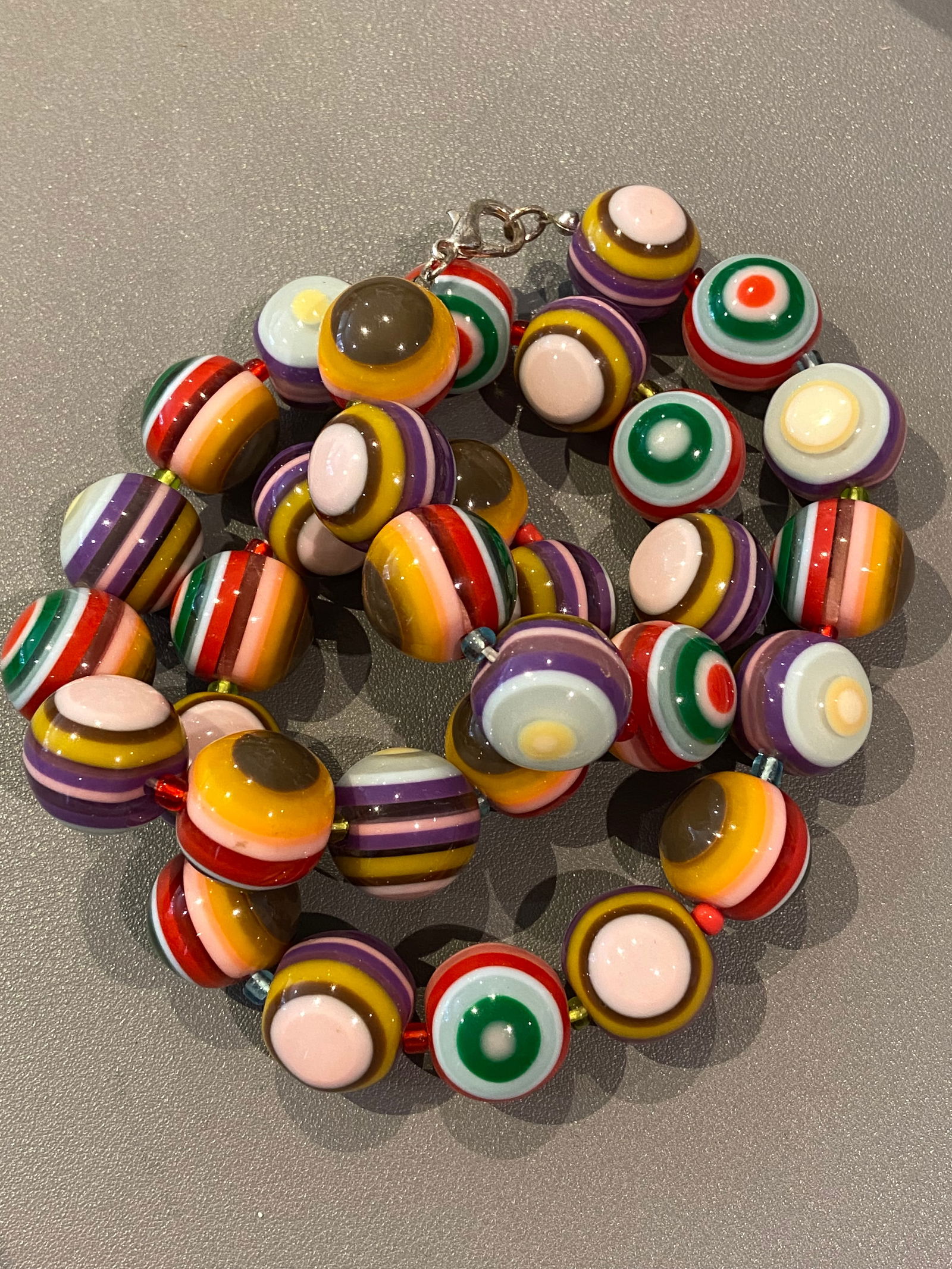 Pop Art Large Olho Grego(Greek Eye) statement Necklace by Sobral - 3