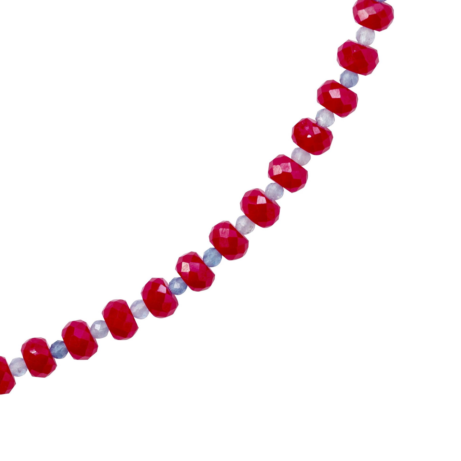 Jumbo Ruby Aquamarine Necklace 18K Gold - 7