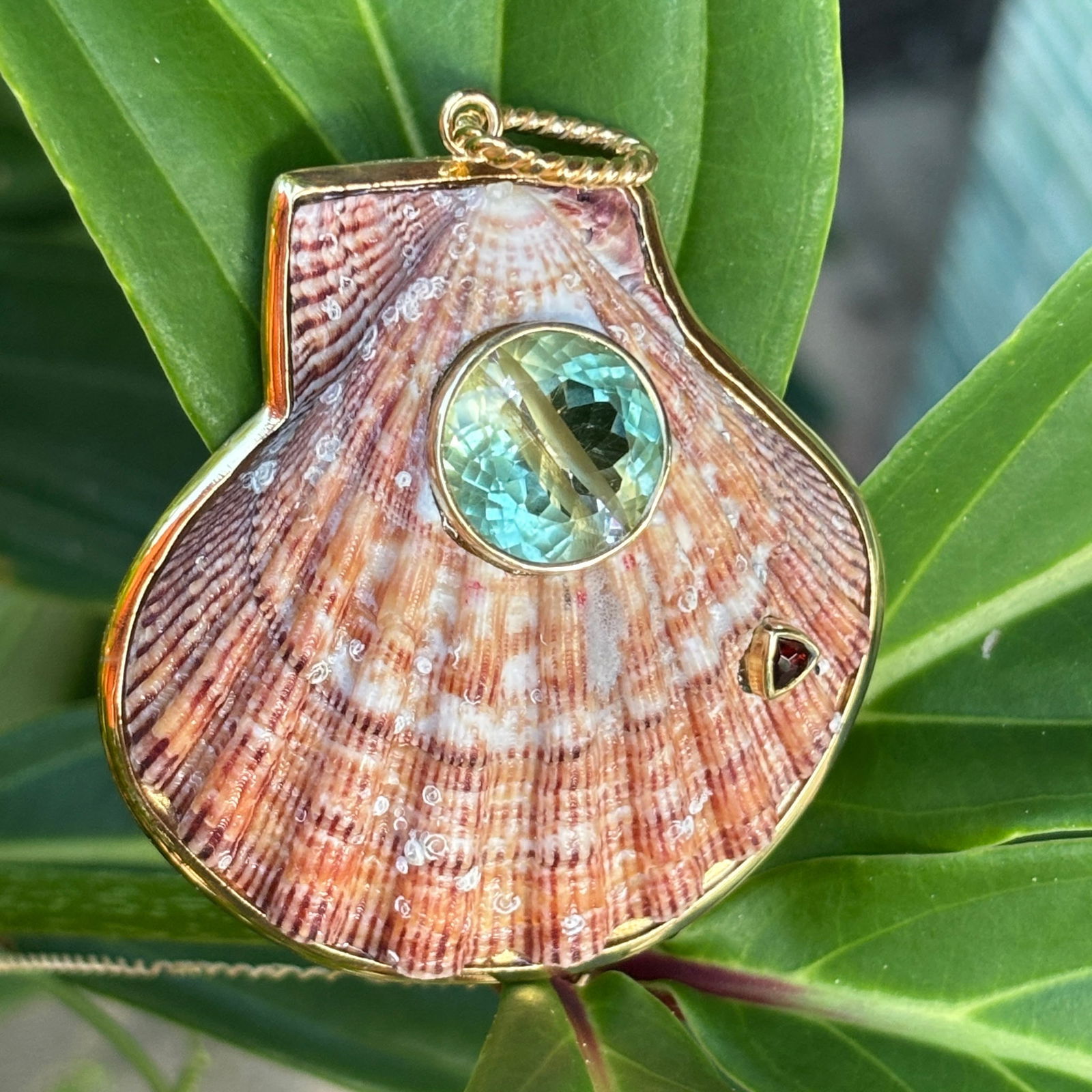 St. James Lion's Paw Pendant with Tourmaline - 2