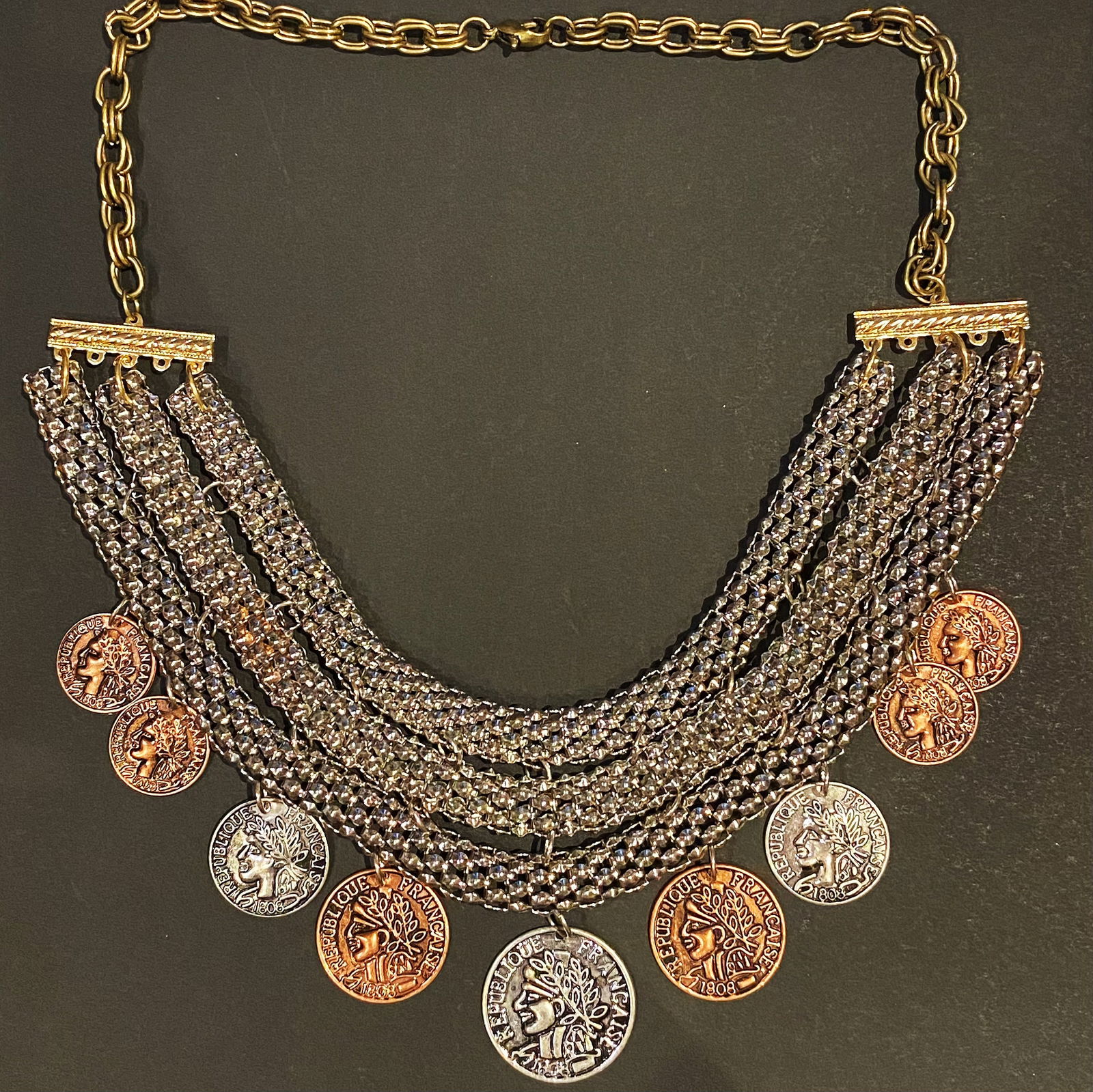 1808 FRANCAISE REPUBLIQUE Coin Replica Bib Necklace (1 of 3)