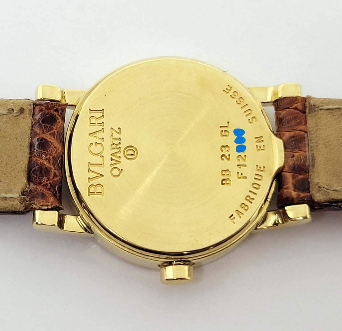Solid 18k Yellow Gold BULGARI Ladies Quartz Watch BB23 GL* EXLNT - 10