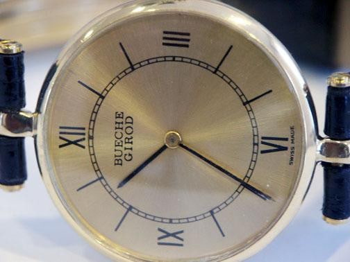 Solid 18k BUECHE GIROD Unisex Watch w/Crocodile* in EXLNT Condition - 4