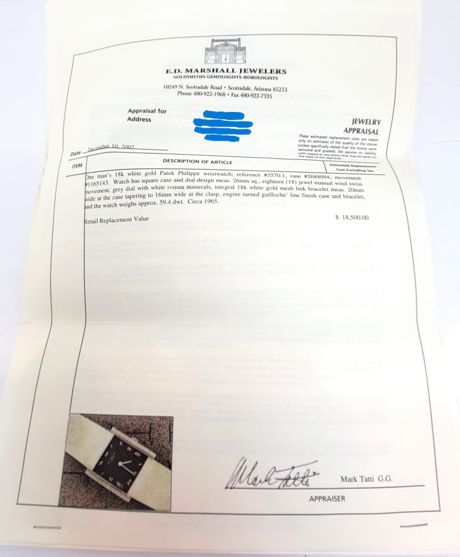 Vintage 18k White Gold PATEK PHILIPPE Winding Watch 3570 1 RARE* EXLNT SERVICED - 13