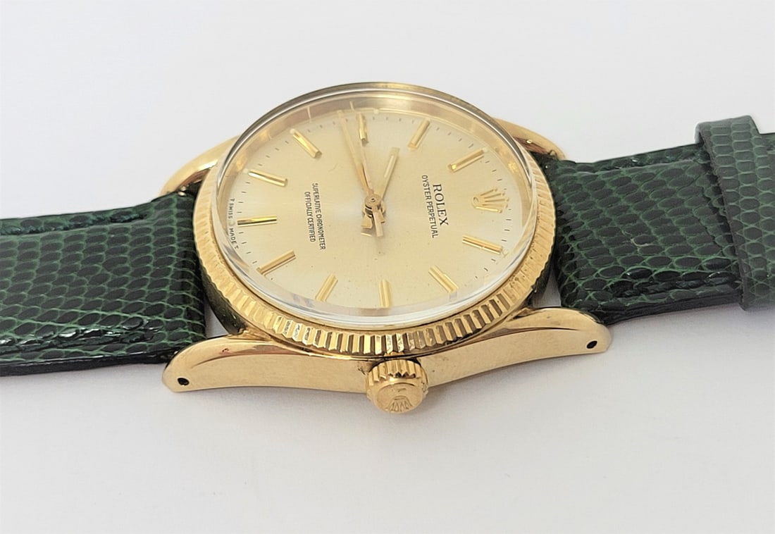 Vintage 14k ROLEX Oyster Perpetual Chronometer Automatic Watch c.1960 Ref.1011 - 12