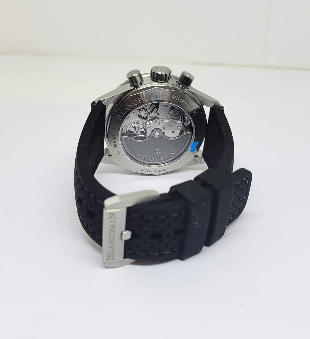 Mens Blancpain Fifty Fathoms Bathyscaphe Chronograph 43MM Grey Dial* EXLNT - 7