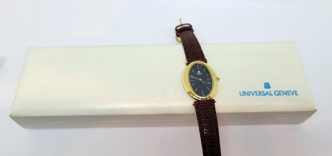 Unisex Vintage Solid 18k UNIVERSAL GENEVE Winding Watch Ref 61 With Unique Dial - 13