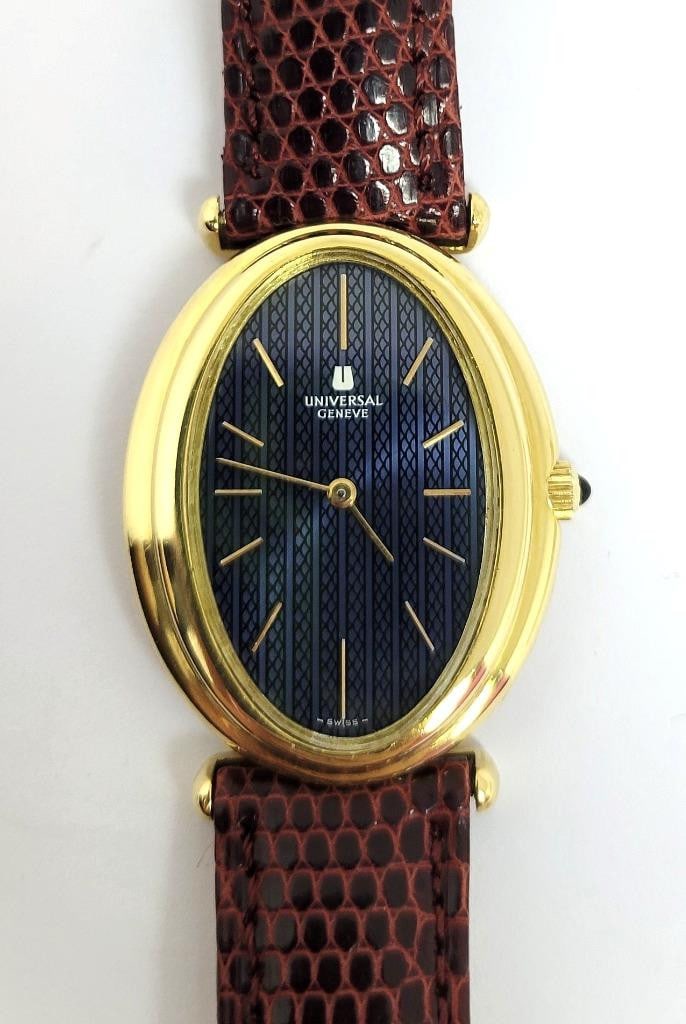 Unisex Vintage Solid 18k UNIVERSAL GENEVE Winding Watch Ref 61 With Unique Dial - 2