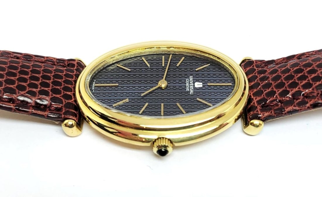 Unisex Vintage Solid 18k UNIVERSAL GENEVE Winding Watch Ref 61 With Unique Dial - 7