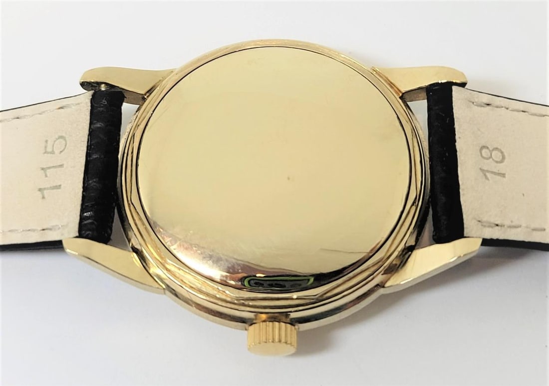 Vintage Solid 14k Gold CYMA Mens Automatic Watch 1950s EXLNT* SERVICED - 10