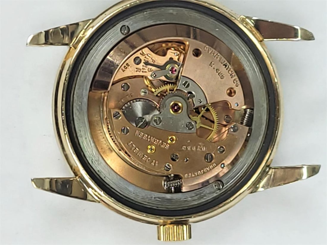 Vintage Solid 14k Gold CYMA Mens Automatic Watch 1950s EXLNT* SERVICED - 9