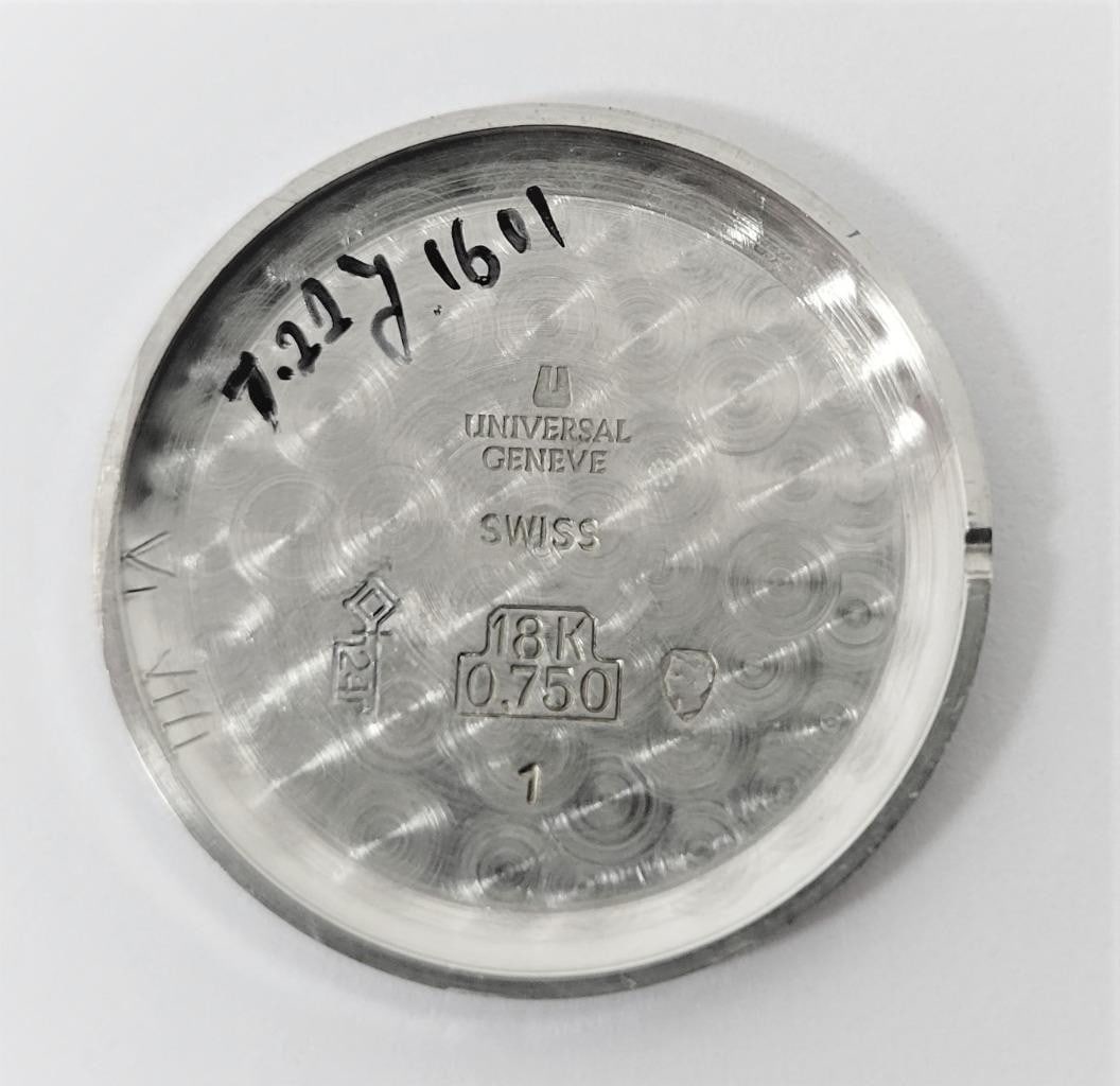 Vintage 18k White UNIVERSAL GENEVE Winding Ladies Watch 1 ct Diamond Bezel F/VS1 - 9