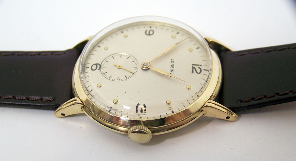 Solid Mens 14k LONGINES Winding Watch c.1947 Cal.23M Ref 5723* EXLNT Condition - 8