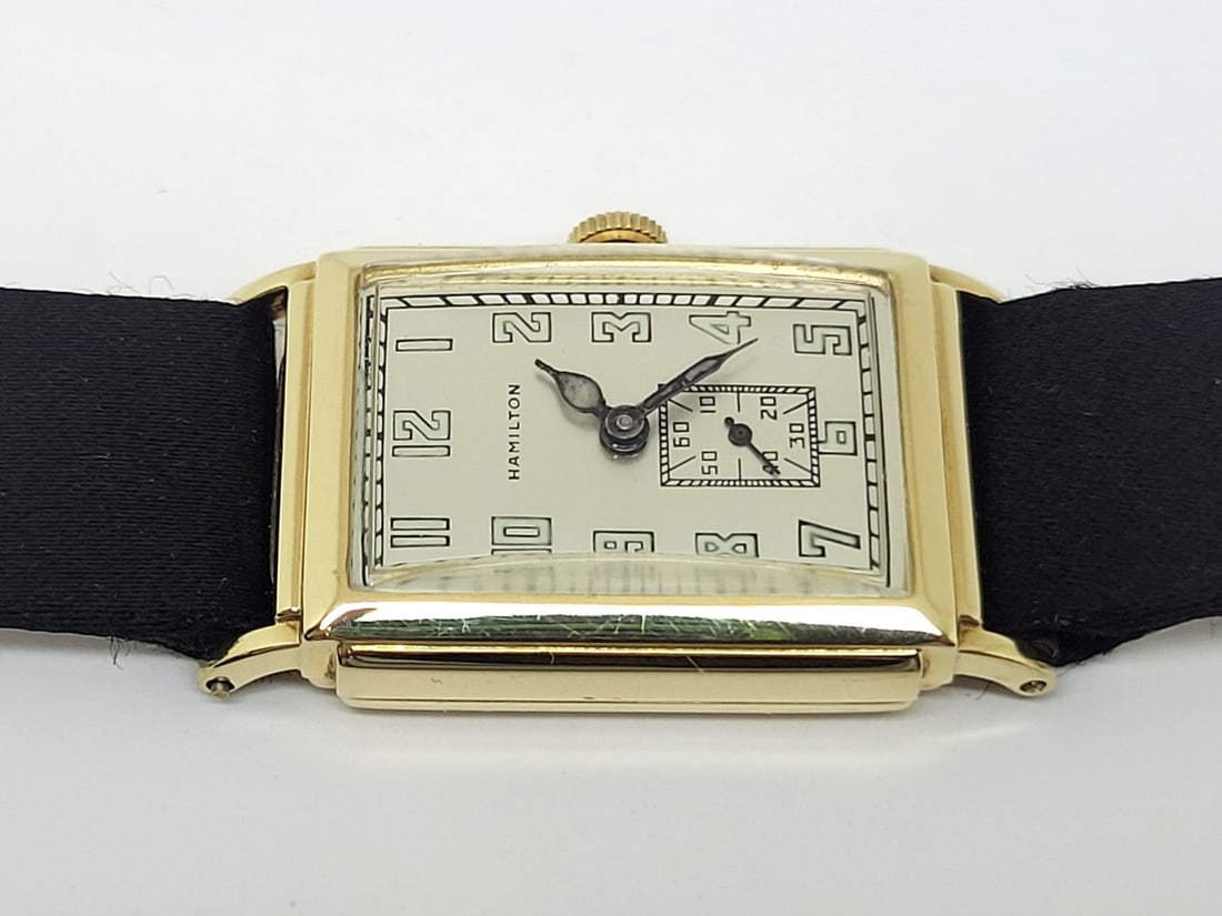 Vintage Solid 14k HAMILTON Andrews Winding Watch 1930s Cal 401 * EXLNT RARE - 7