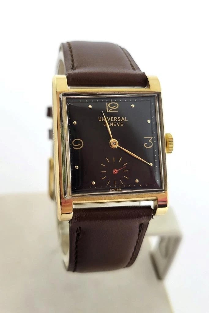 Vintage 18k UNIVERSAL GENEVE Mens 17 Jewels Winding Watch 109260 Cal 264* EXLNT (1 of 11)