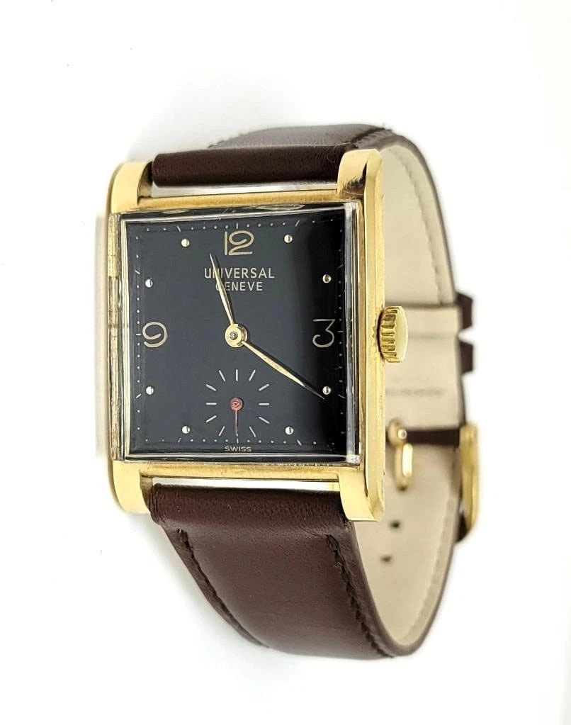 Vintage 18k UNIVERSAL GENEVE Mens 17 Jewels Winding Watch 109260 Cal 264* EXLNT - 2