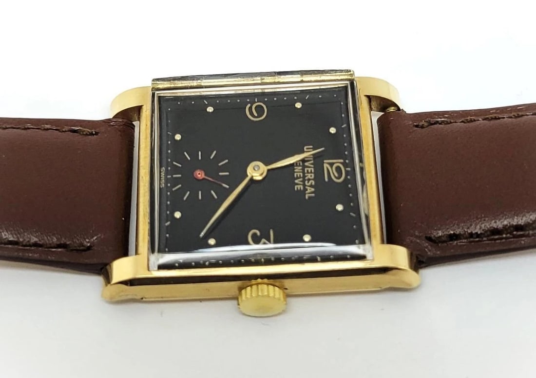 Vintage 18k UNIVERSAL GENEVE Mens 17 Jewels Winding Watch 109260 Cal 264* EXLNT - 7