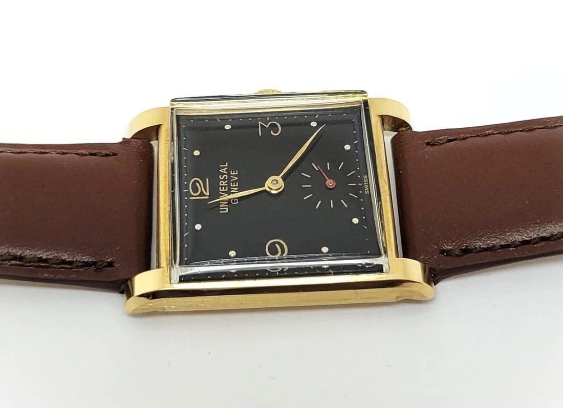 Vintage 18k UNIVERSAL GENEVE Mens 17 Jewels Winding Watch 109260 Cal 264* EXLNT - 8