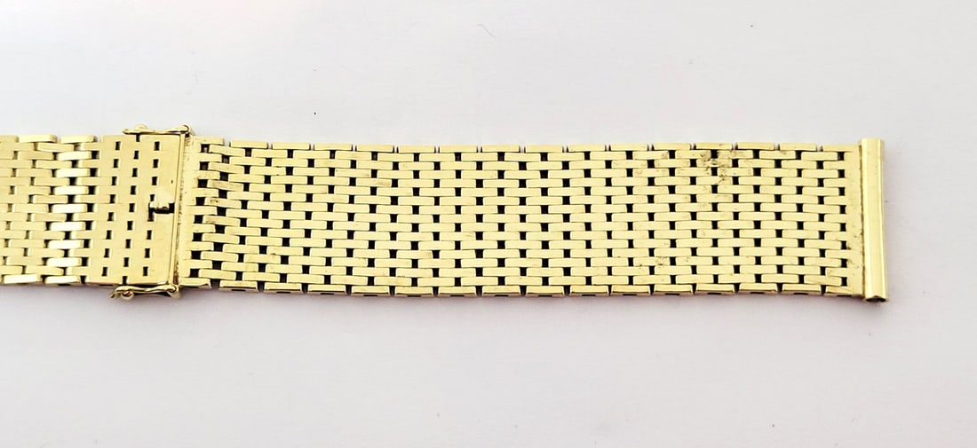 SOLID 14k Yellow GOLD Watch Bracelet to fit 17.5 mm Logs* EXLNT 38.1 grams - 2