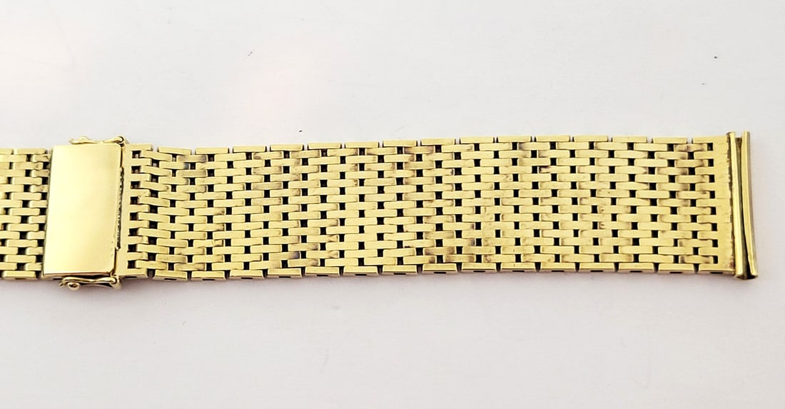 SOLID 14k Yellow GOLD Watch Bracelet to fit 17.5 mm Logs* EXLNT 38.1 grams - 5