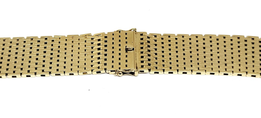 SOLID 14k Yellow GOLD Watch Bracelet to fit 17.5 mm Logs* EXLNT 38.1 grams - 7