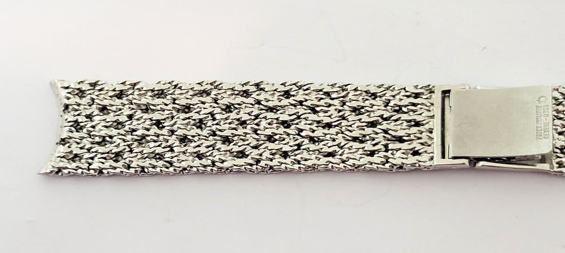 SOLID 18k White GOLD PATEK PHILIPPE Watch Bracelet 17 mm 44.6 grams* EXLNT - 6