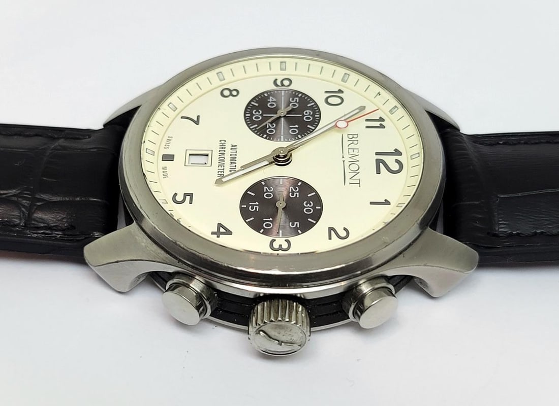 Mens BREMONT Chronograph Chronometer Automatic ALT1-C/CR watch 43 mm Cream Dial - 7