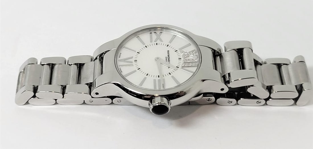 S/Steel RAYMOND WEIL Noemia Ladies Quartz Watch Diamonds on 12 Ref 5932* EXLNT - 5