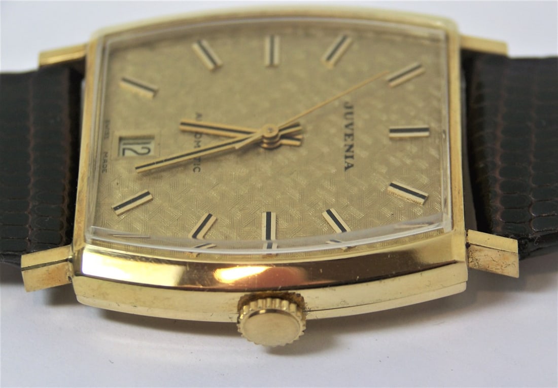 Solid 18K Gold Unisex JUVENIA MACHO 25J AUTOMATIC Watch Ref 11681* EXLNT - 7